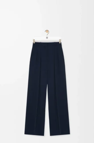 Trousers in stretch viscose Midnight Blue
