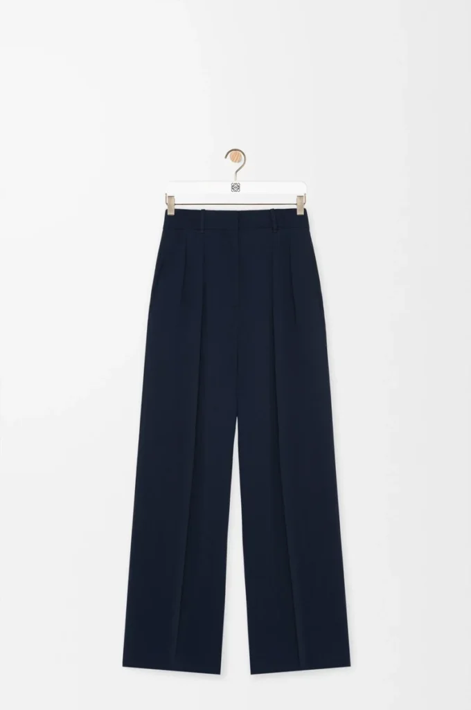 Trousers in stretch viscose Midnight Blue Trousers in stretch viscose Midnight Blue