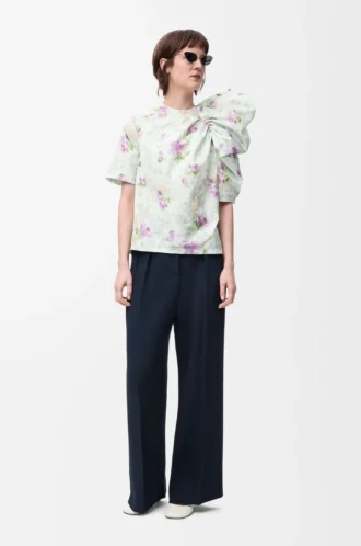 Trousers in stretch viscose Midnight Blue