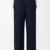Trousers in stretch viscose Midnight Blue Trousers in stretch viscose Midnight Blue