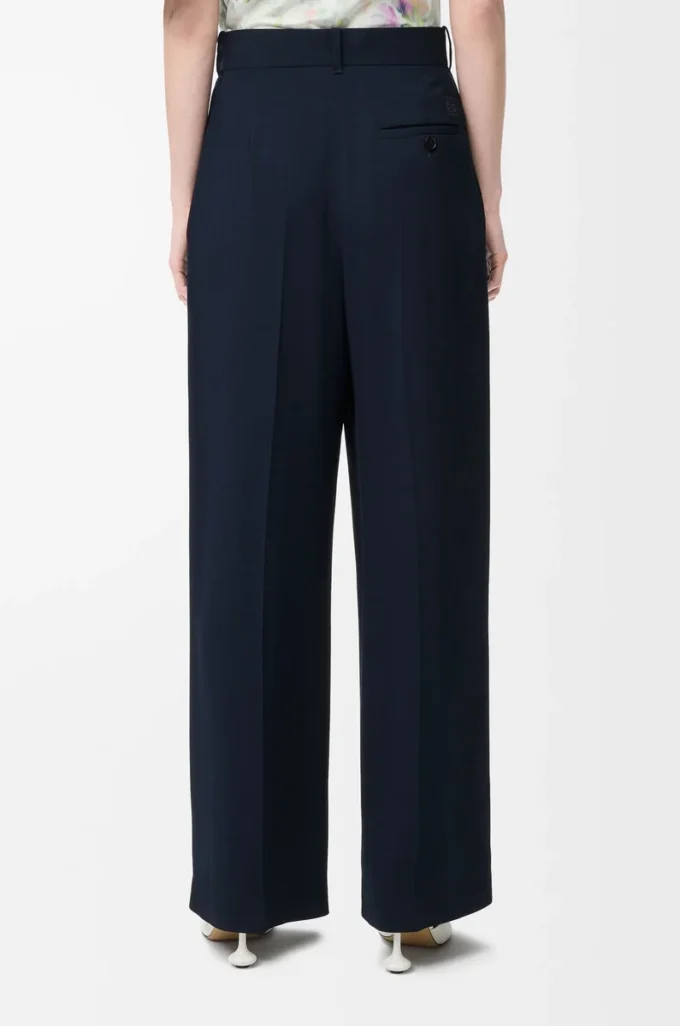 Trousers in stretch viscose Midnight Blue Trousers in stretch viscose Midnight Blue