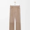 Trousers in suede goatskin Dark Beige Trousers in suede goatskin Dark Beige