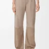 Trousers in suede goatskin Dark Beige Trousers in suede goatskin Dark Beige
