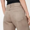 Trousers in suede goatskin Dark Beige Trousers in suede goatskin Dark Beige