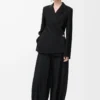 Trousers in technical fabric Black Trousers in technical fabric Black