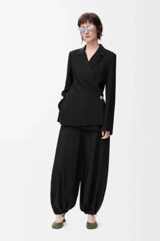 Trousers in technical fabric Black