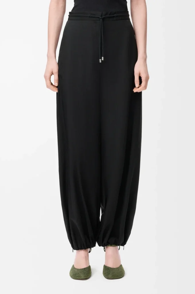 Trousers in technical fabric Black Trousers in technical fabric Black