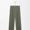 Trousers in viscose blend Khaki Green