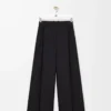 Trousers in wool and silk Black Trousers in wool and silk Black