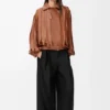Trousers in wool and silk Black Trousers in wool and silk Black