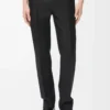 Trousers in wool and silk Black