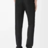 Trousers in wool and silk Black