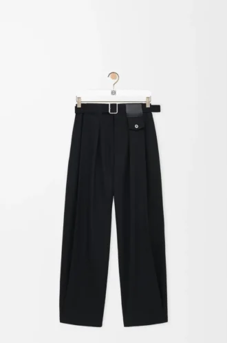 Trousers in wool Black