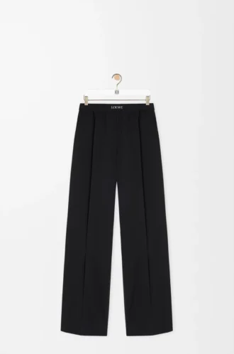 Trousers in wool Black