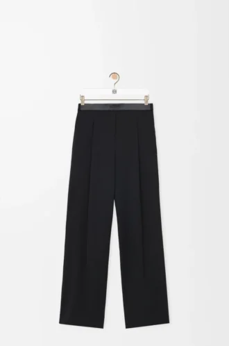 Trousers in wool Black