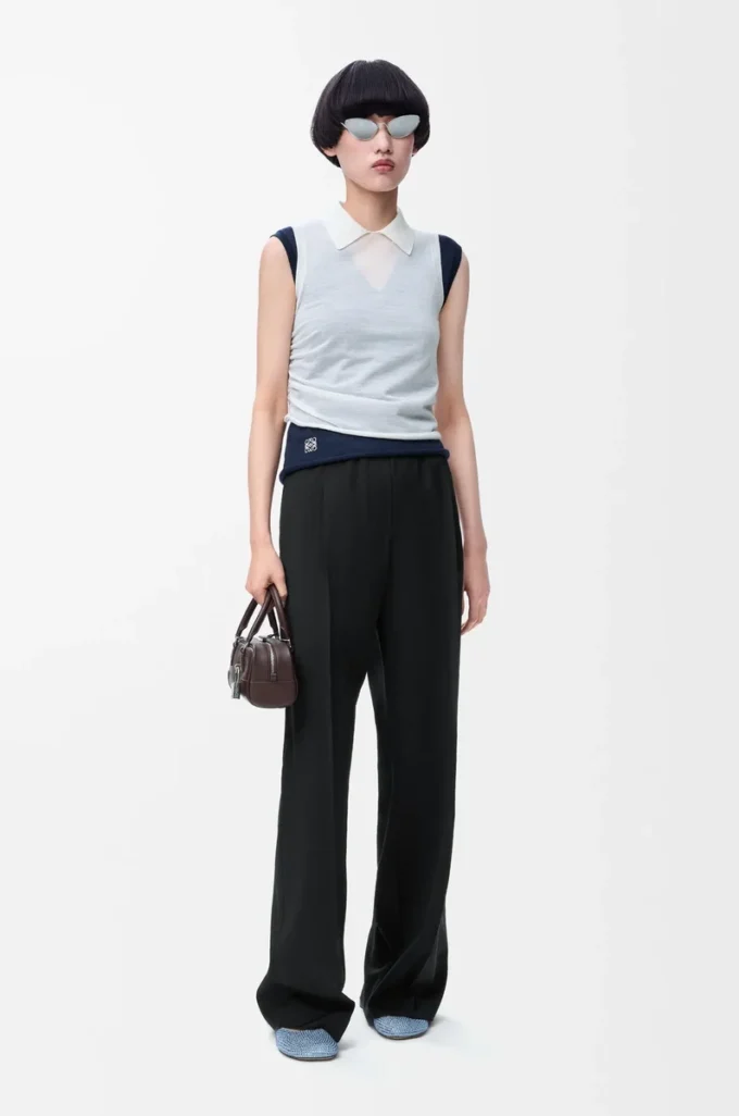 Trousers in wool Black Trousers in wool Black