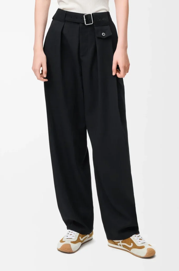 Trousers in wool Black Trousers in wool Black