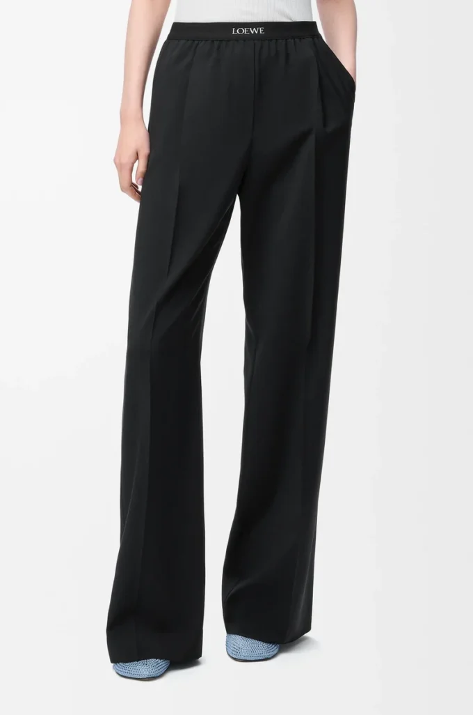 Trousers in wool Black Trousers in wool Black
