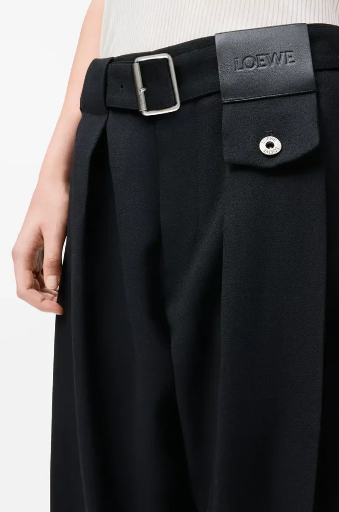 Trousers in wool Black Trousers in wool Black