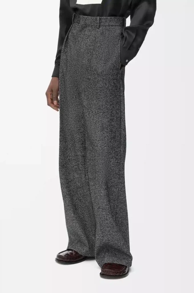 Trousers in wool blend Grey Melange Trousers in wool blend Grey Melange
