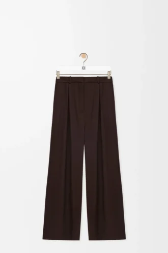 Trousers in wool Brown