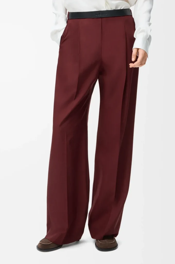 Trousers in wool Burgundy Trousers in wool Burgundy