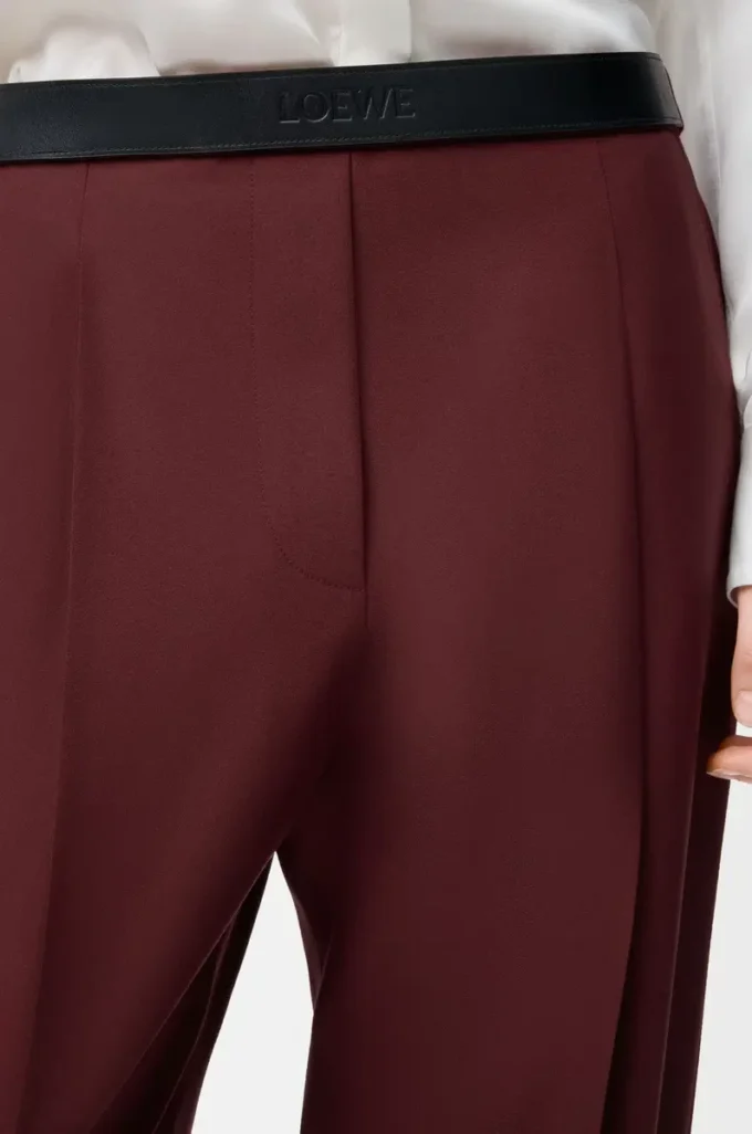 Trousers in wool Burgundy Trousers in wool Burgundy