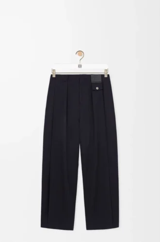 Trousers in wool Dark Navy Blue
