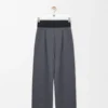 Trousers in wool Grey Melange Trousers in wool Grey Melange