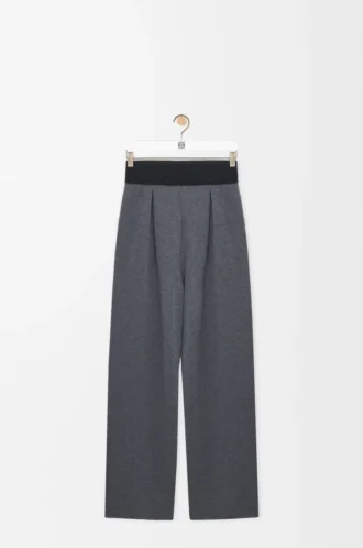 Trousers in wool Grey Melange