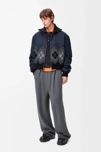 Trousers in wool Grey Melange