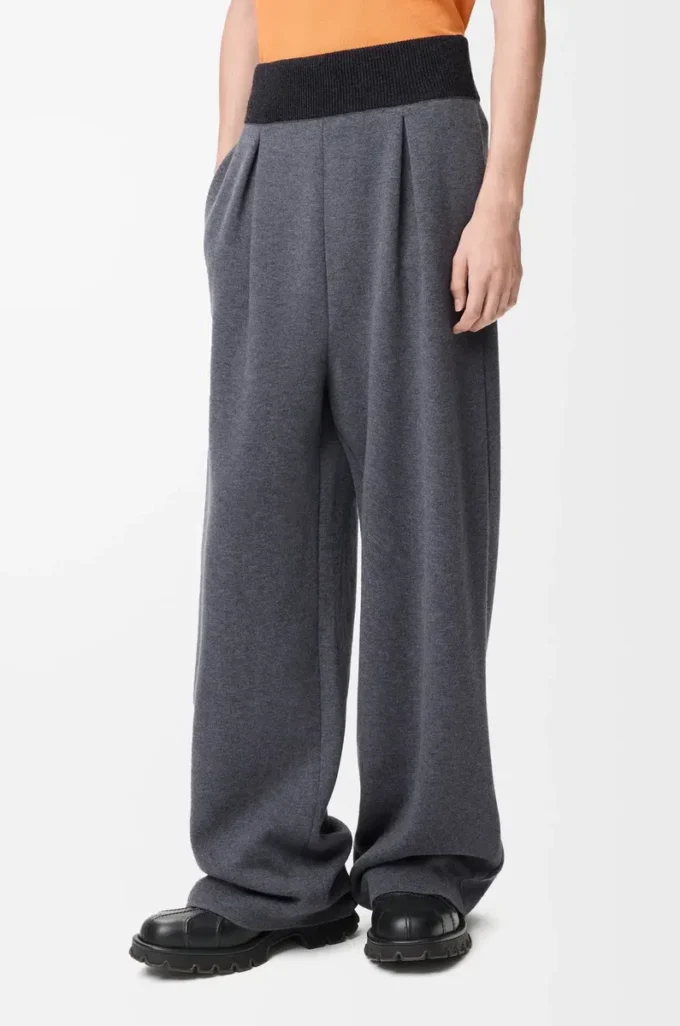 Trousers in wool Grey Melange Trousers in wool Grey Melange