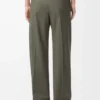 Trousers in wool Khaki Green Trousers in wool Khaki Green