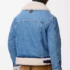 Trucker jacket in denim and shearling Denim Blue Trucker jacket in denim and shearling Denim Blue
