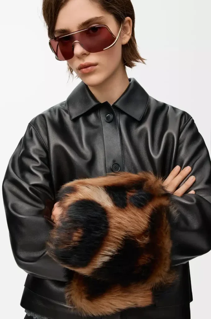 Turn-up jacket in nappa lambskin Black Turn-up jacket in nappa lambskin Black