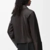 Turn-up jacket in nappa lambskin Brown Turn-up jacket in nappa lambskin Brown