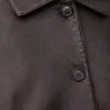 Turn-up jacket in nappa lambskin Brown Turn-up jacket in nappa lambskin Brown