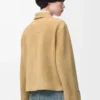Turn-up jacket in suede lambskin Gold Turn-up jacket in suede lambskin Gold