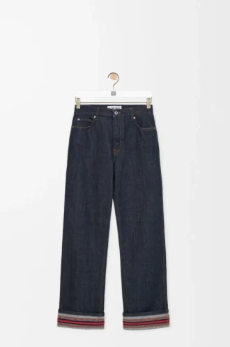 Turn-up jeans in denim Raw Denim/Blue