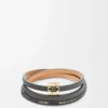 Twist bangle in calfskin Black Twist bangle in calfskin Black
