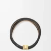 Twist bangle in calfskin Black Twist bangle in calfskin Black