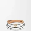 Twist bangle in calfskin Soft White Twist bangle in calfskin Soft White