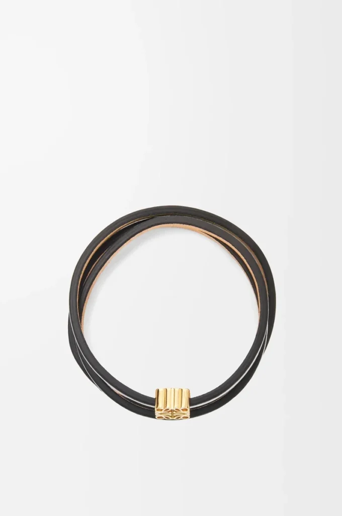 Twist bangle in calfskin Soft White Twist bangle in calfskin Soft White