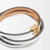 Twist bangle in calfskin Soft White Twist bangle in calfskin Soft White