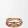 Twist bangle in calfskin Tan Twist bangle in calfskin Tan