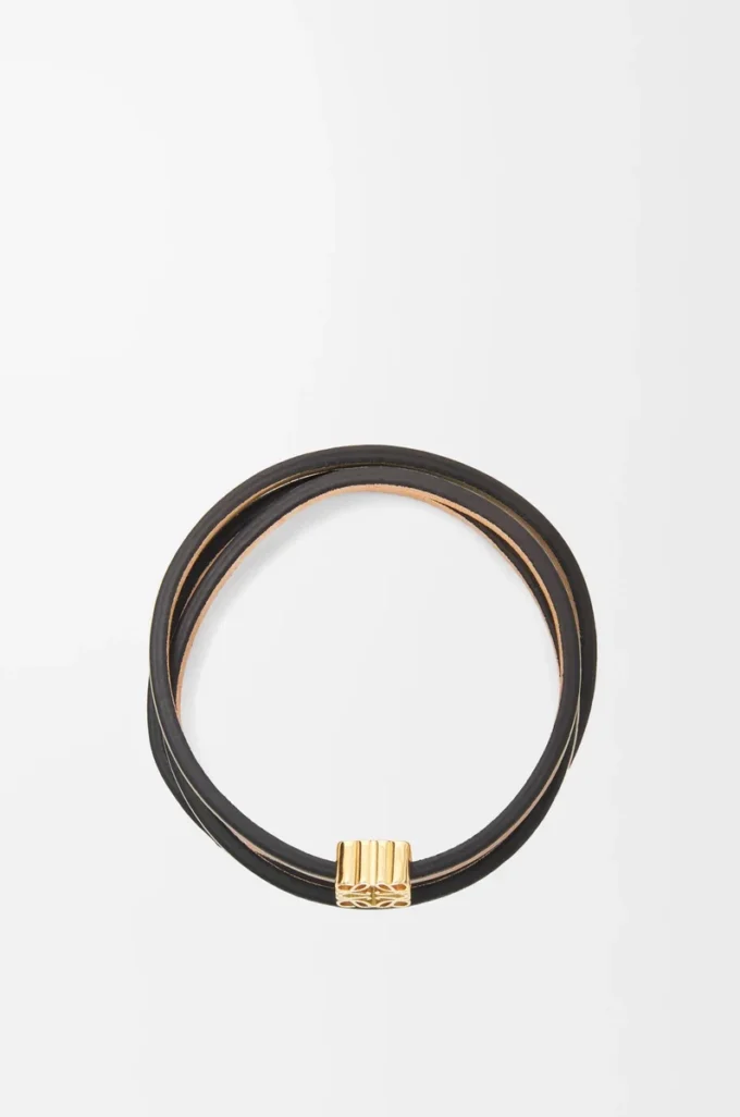Twist bangle in calfskin Tan Twist bangle in calfskin Tan