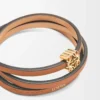 Twist bangle in calfskin Tan Twist bangle in calfskin Tan