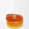 Twist double bracelet in calfskin Vivid Orange/Yellow Twist double bracelet in calfskin Vivid Orange/Yellow