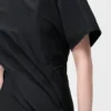 twisted dress in silk blend taffeta Black twisted dress in silk blend taffeta Black