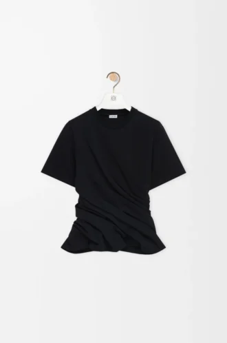 Twisted top in cotton blend Black